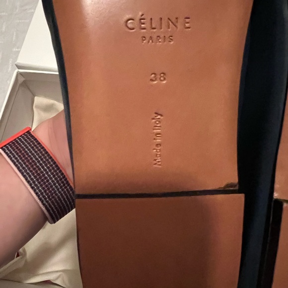 NIB Celine ballet flats Leather turquoise Plain for Women - Picture 10 of 12